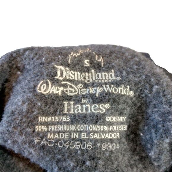 Disneyland Walt Disney World Womens Small Gray Micky Mouse Hoodie w/ Drawstring - Picture 5 of 5